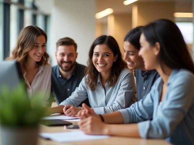 Southern Cross Student Services team members assisting international students in their Melbourne office