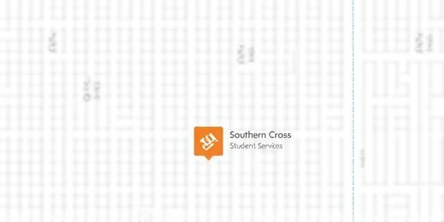 Map showing location of Southern Cross Student Services at 550 Collins Street, Melbourne